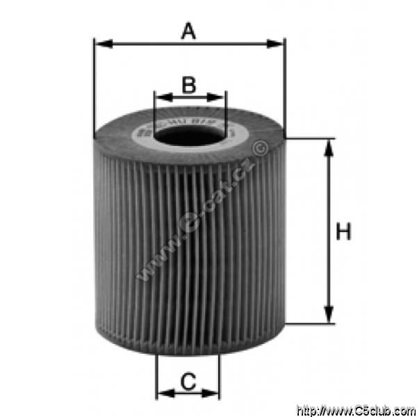 Olejov filtr - vloka C5 HDI 100 - MANN